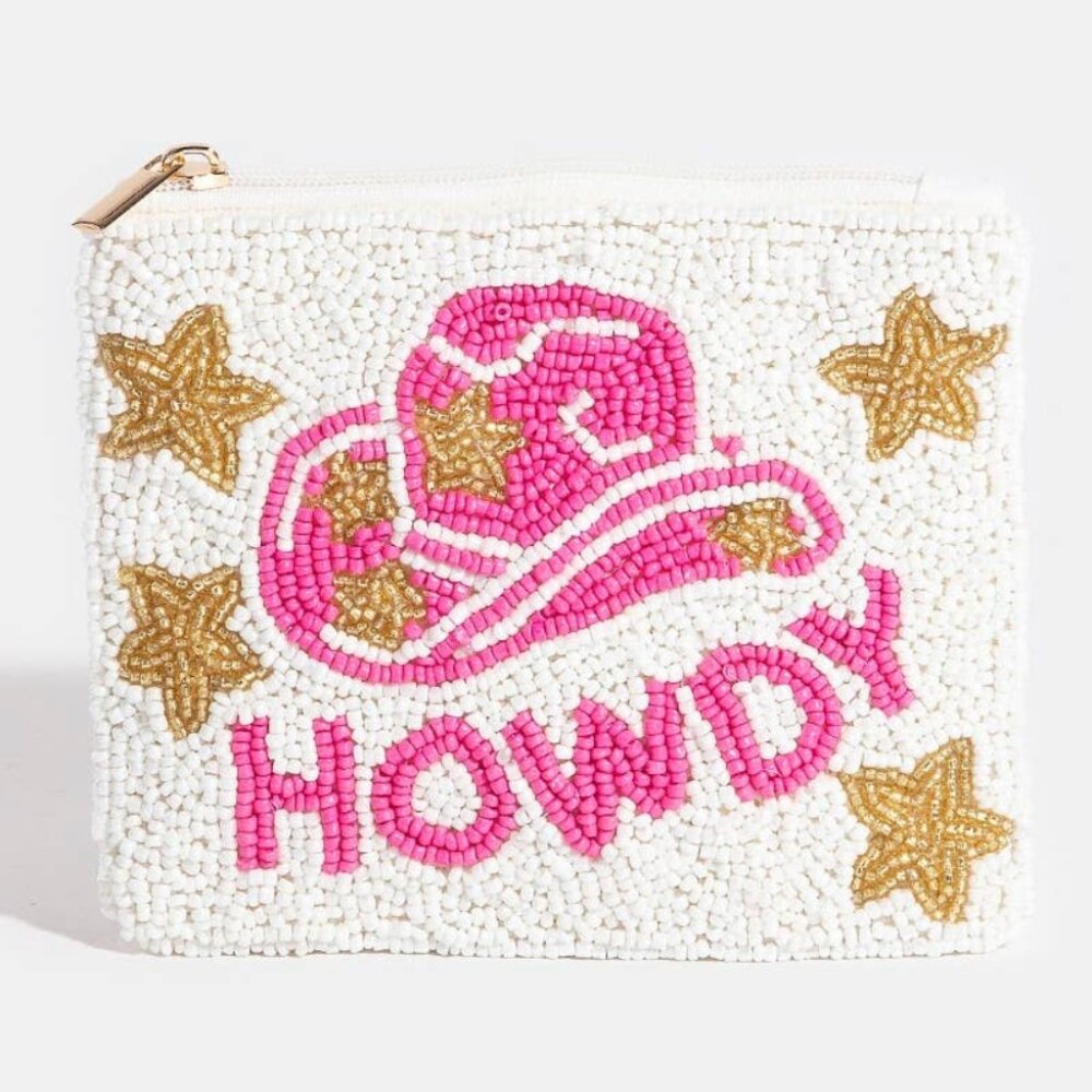 Beaded “Howdy” Cowboy Hat Coin Purse - NWT